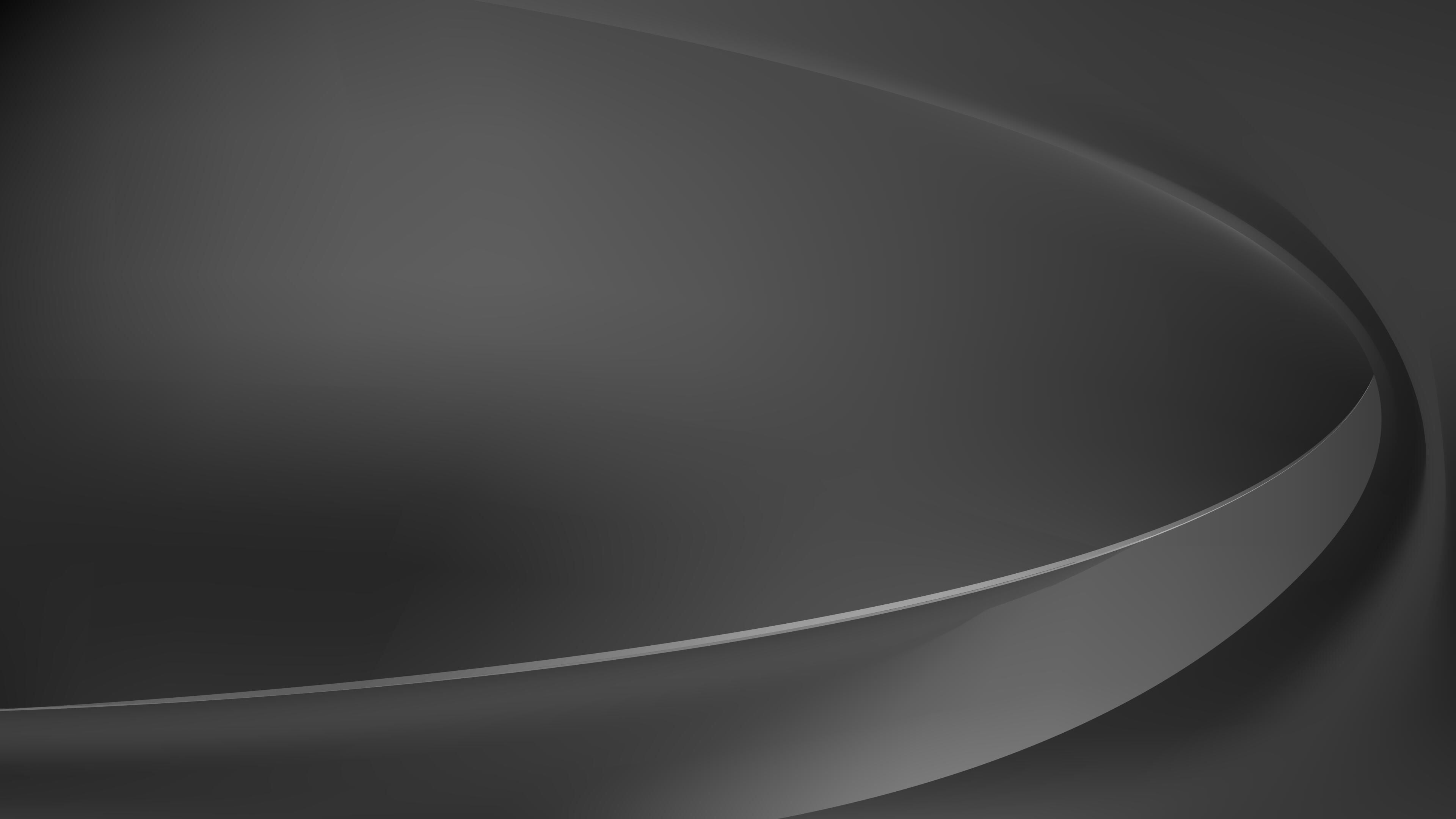 3840x2160 Free Download Abstract Gray Background with Curving Lines