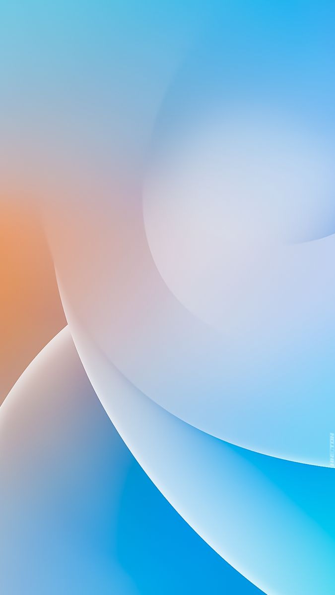 675x1200 iOS 16 Sky Blue & Orange HD 4K Wallpaper