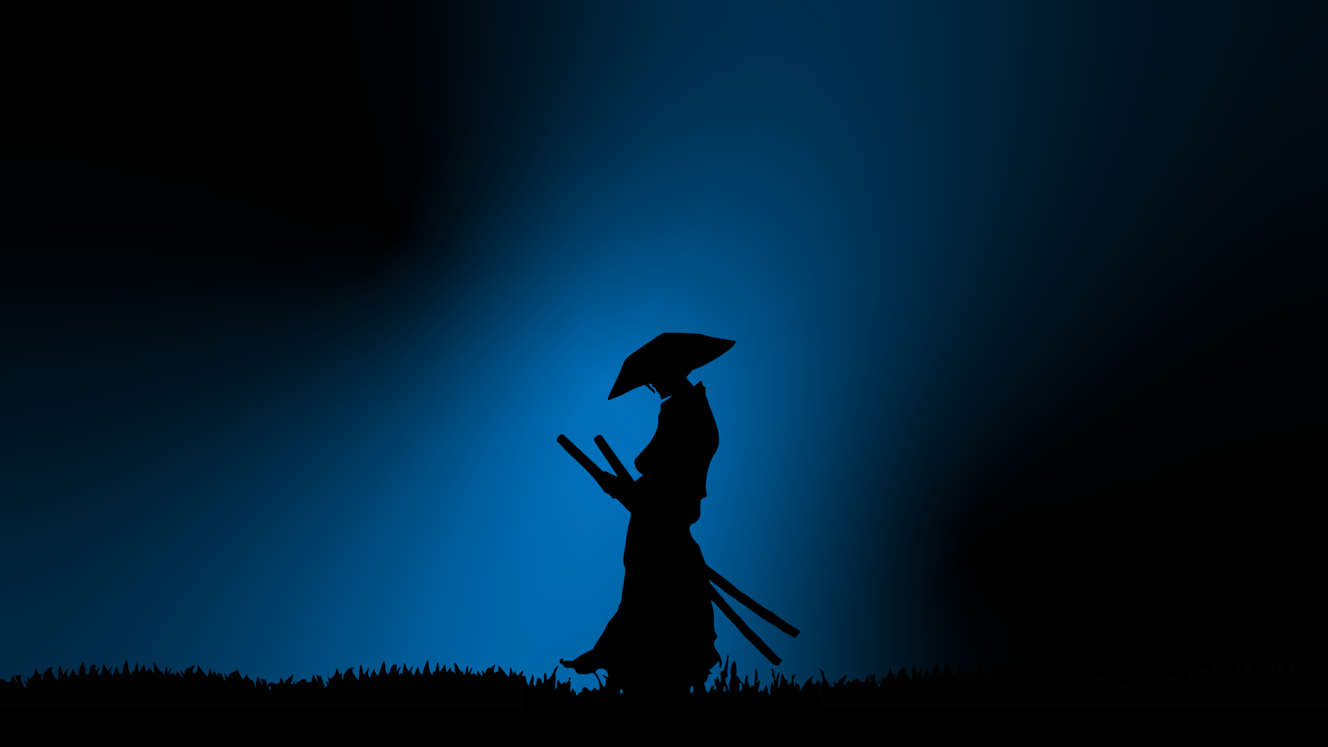 1920x1080 Blue Samurai Wallpaper