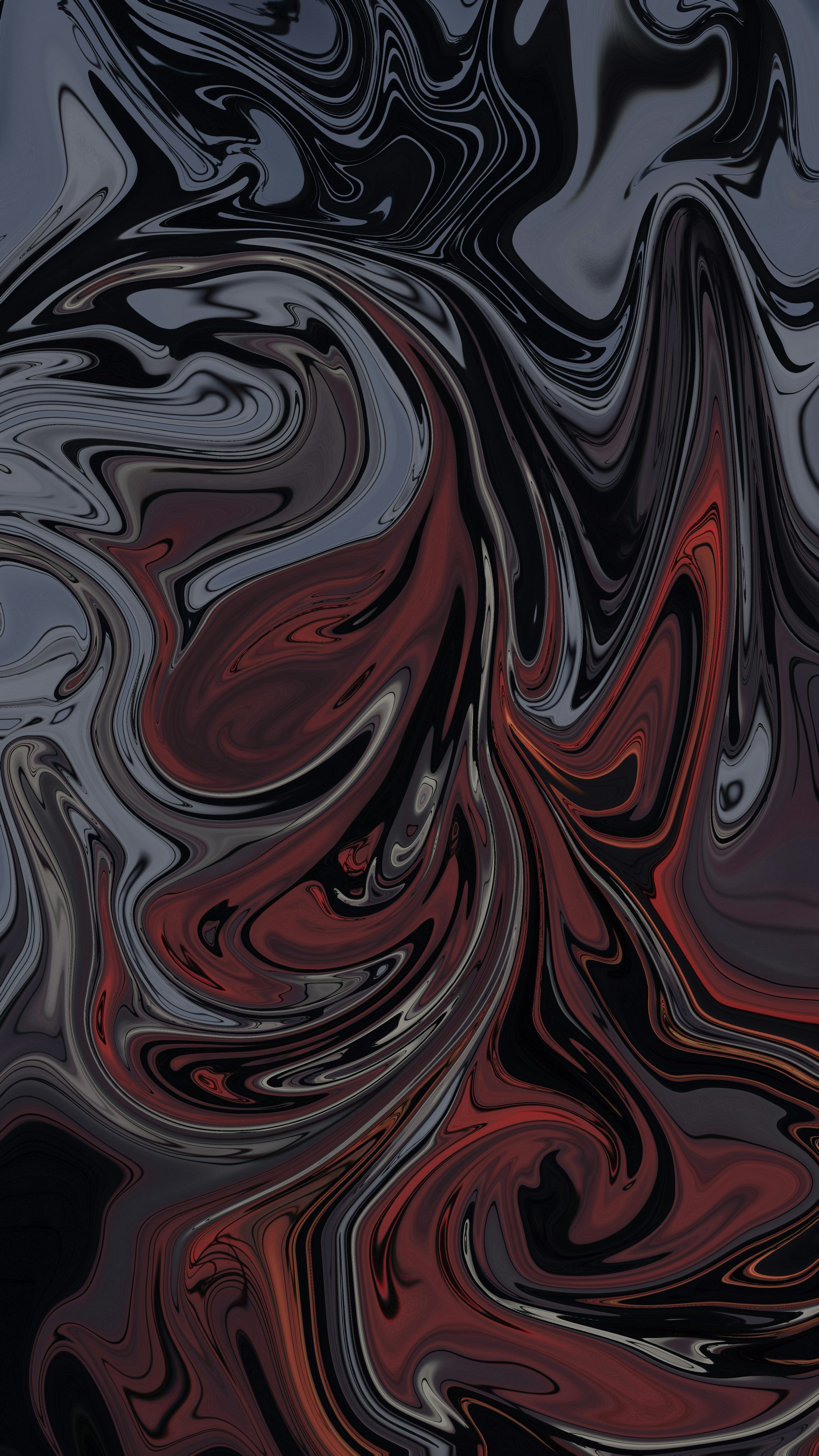 3000x5333 Gray and red abstract painting photo