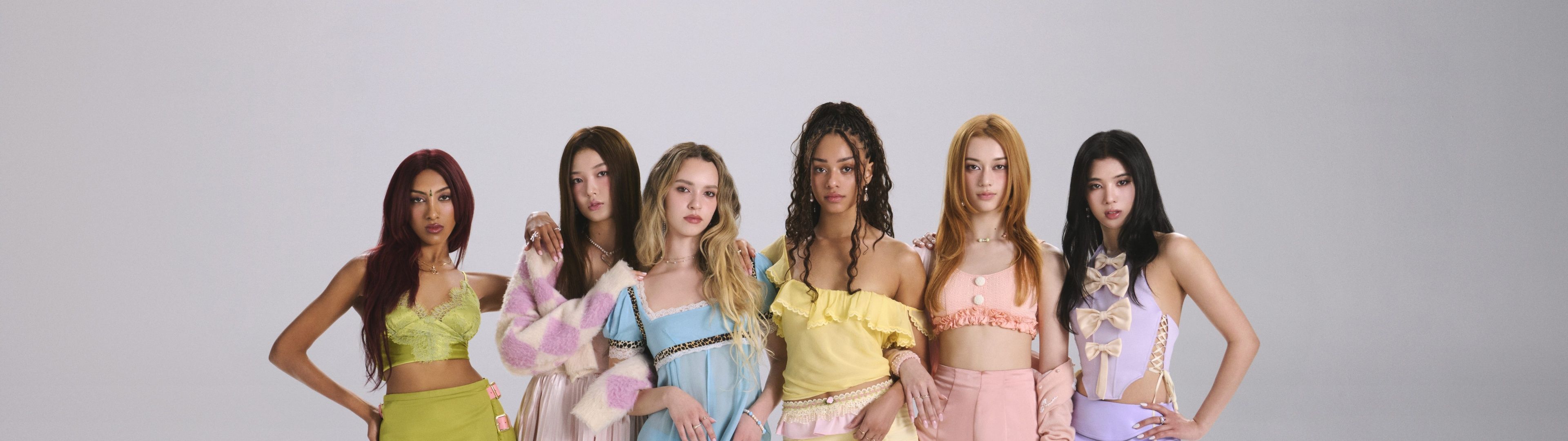 3840x1080 KATSEYE Wallpaper 4K, 8K, Girl group, Manon, Sophia
