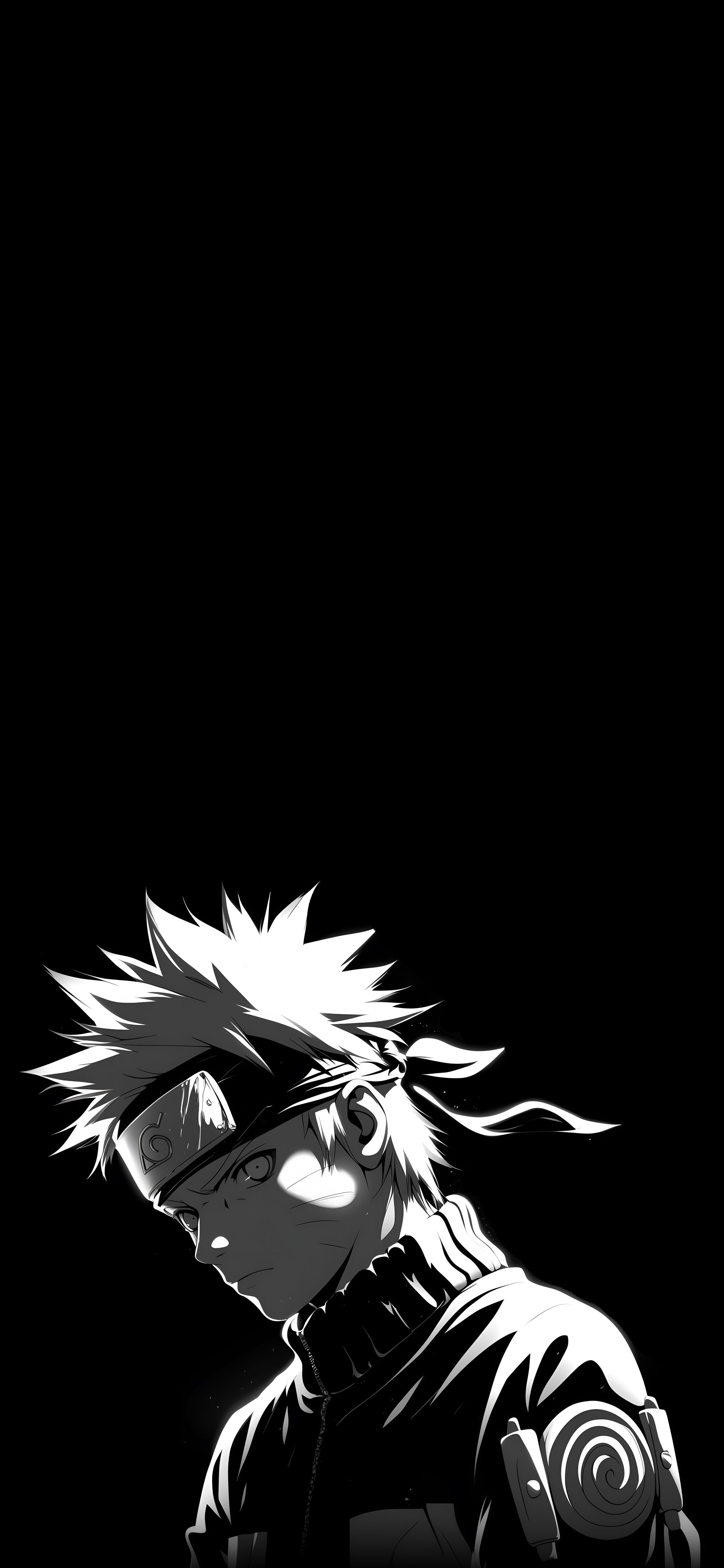 2000x4329 Naruto Uzumaki Black & White Wallpaper Anime Wallpaper
