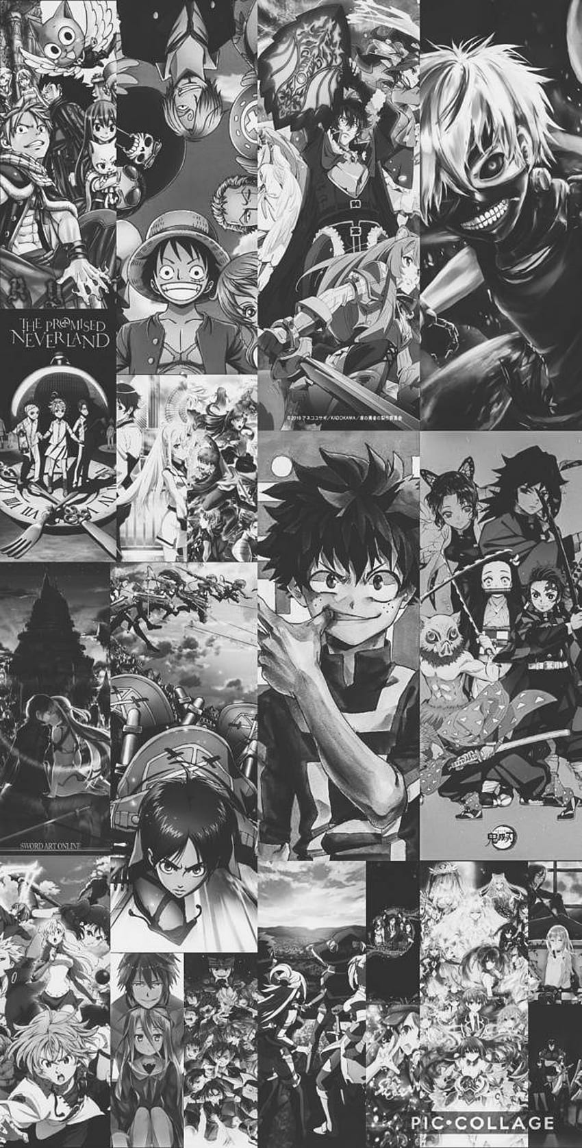 850x1676 Anime, Black White Anime HD phone wallpaper