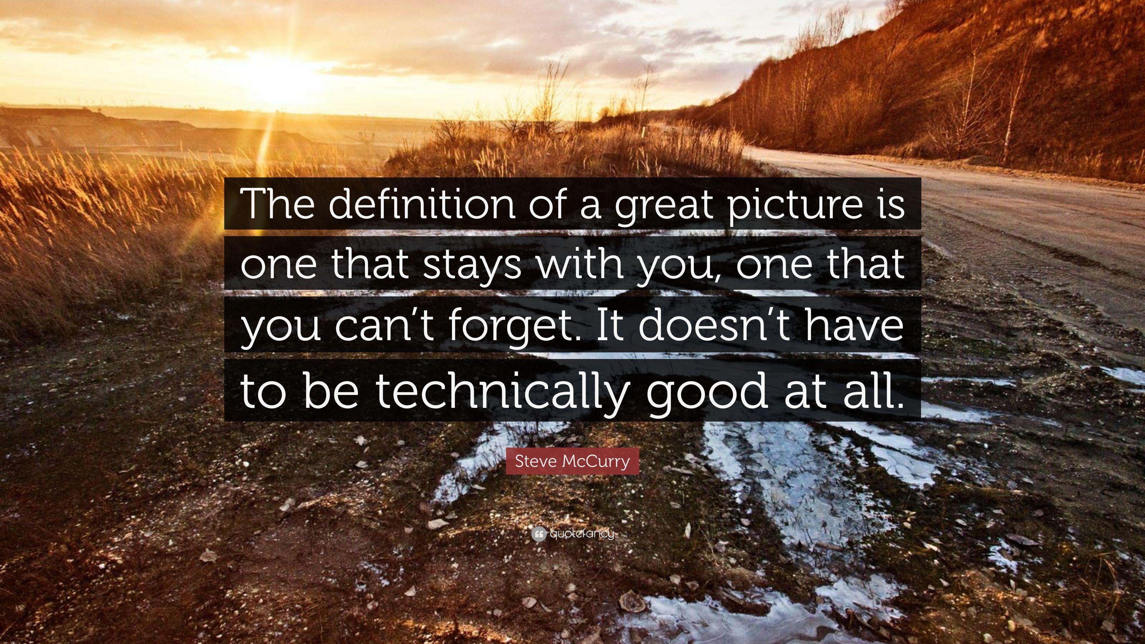 3840x2160 Steve McCurry Quote: “The definition of a great picture is one