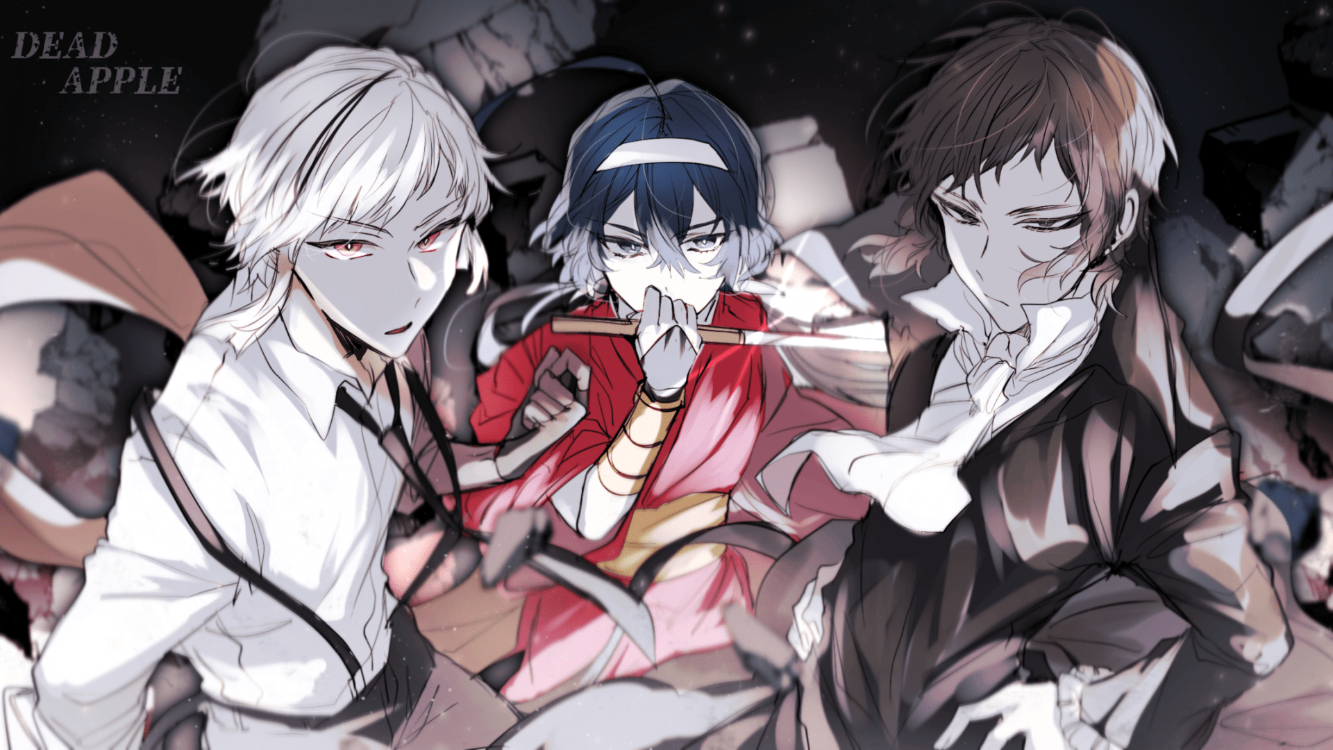 1920x1080 Bungou Stray Dogs, Nakajima Atsushi, Dazai Osamu, Nakahara