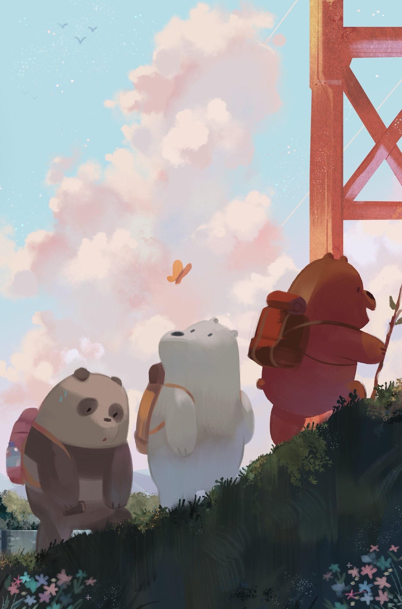 1352x2048 We Bare Bears Aesthetic Wallpaper