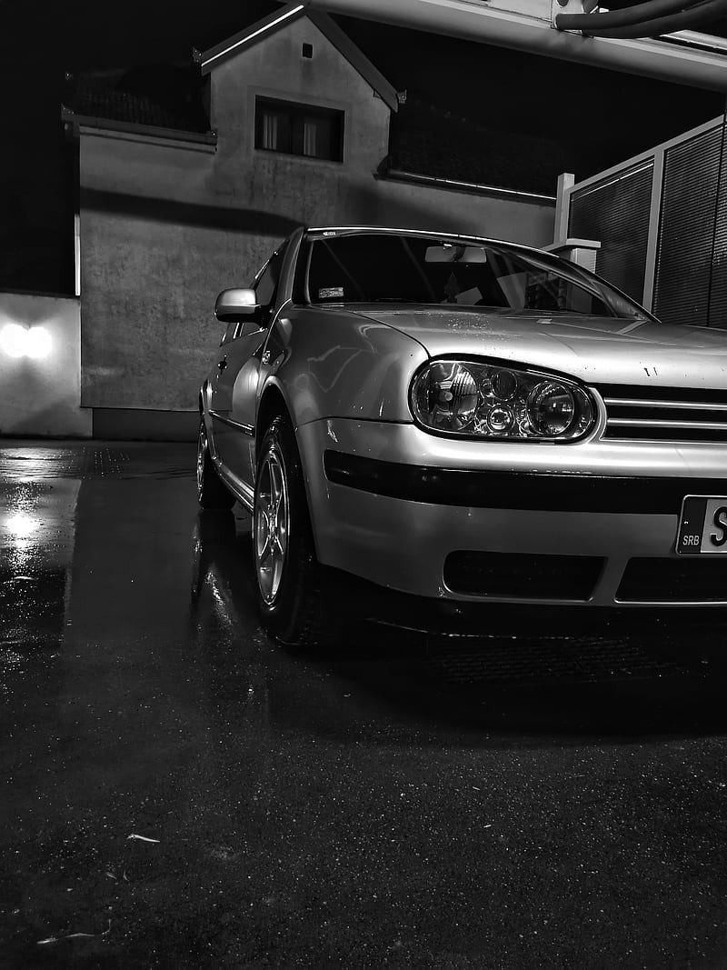 800x1067 Golf black and white, dark, mk HD phone wallpaper