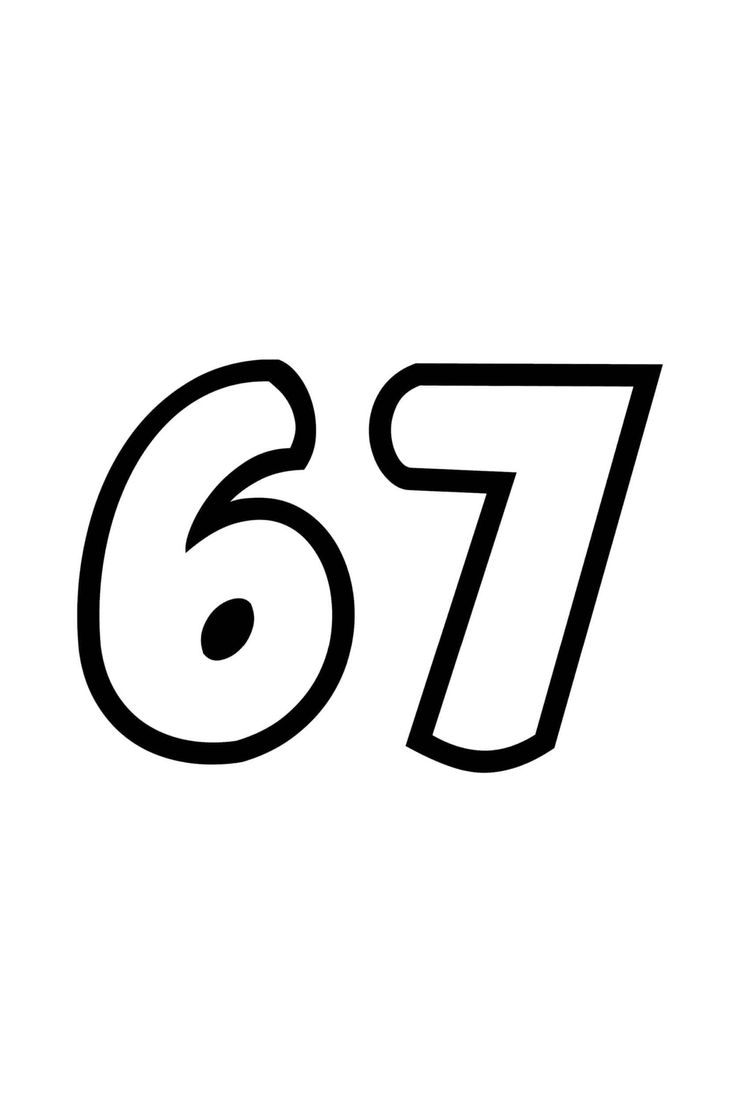 736x1103 Free Printable Tracing Numbers: Bubble Number 67