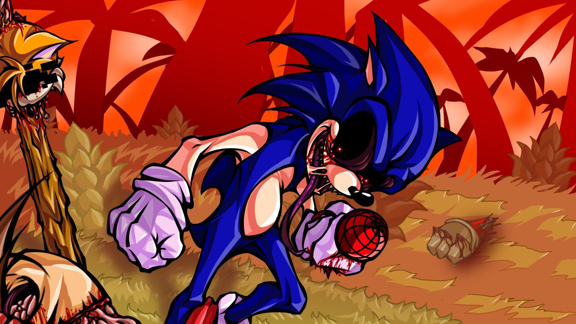1920x1080 Sonic.exe FNF Wallpaper, HD Sonic.exe FNF Background