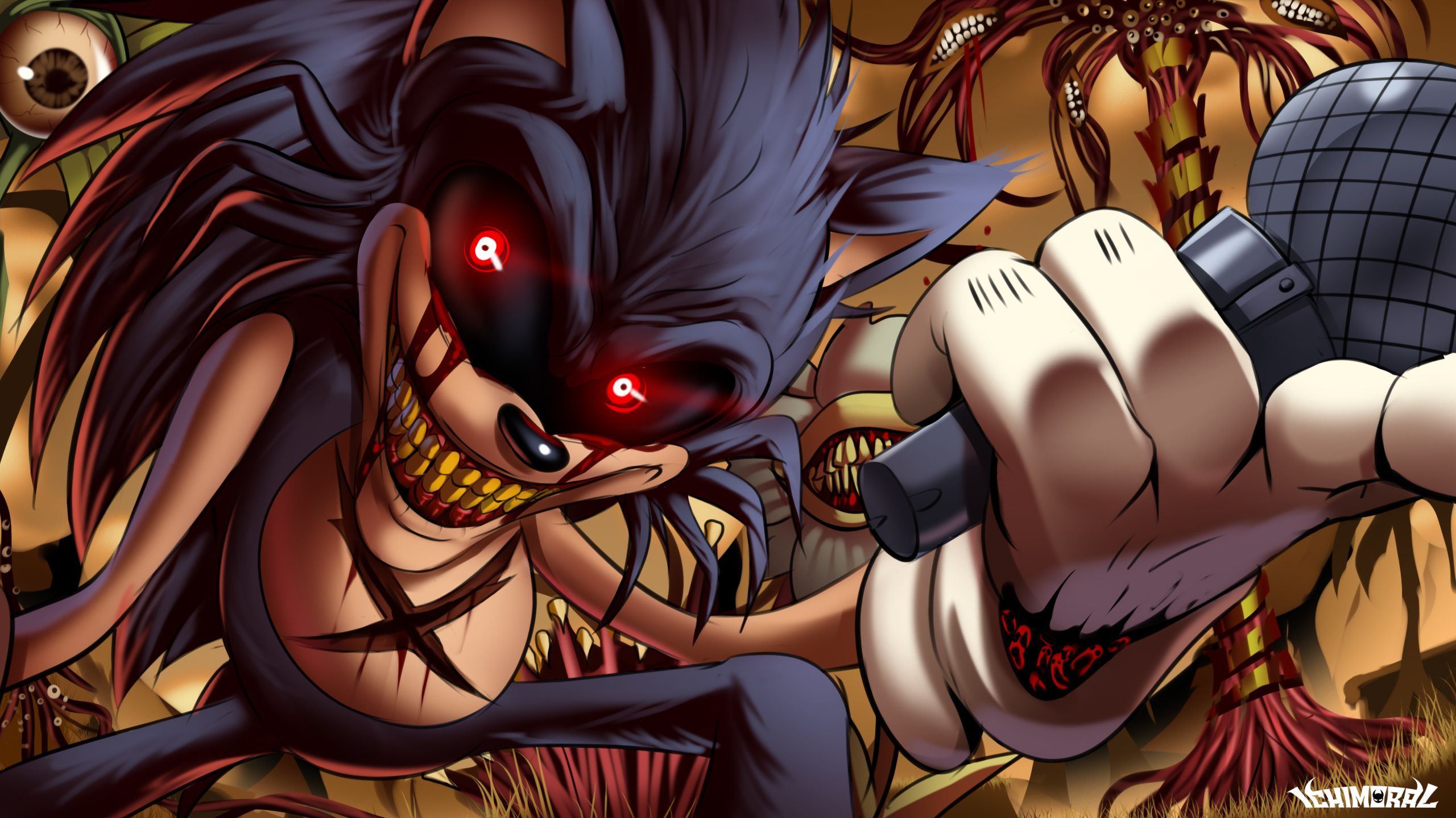 2560x1440 Sonic.exe FNF Wallpaper, HD Sonic.exe FNF Background