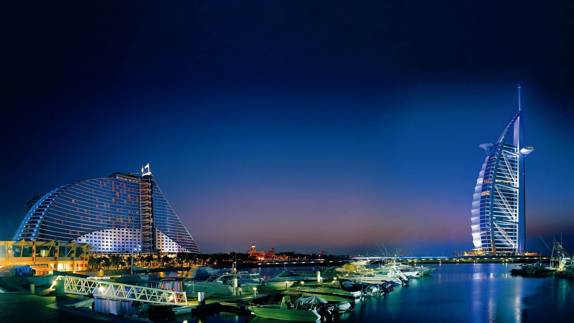 1920x1080 Download Dubai 4K Infrastructures At Night Wallpaper