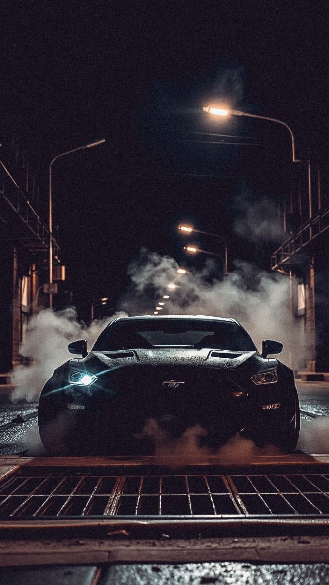 675x1200 Dark Cinematic Sports Car Wallpaper for Mobile Aesthetic