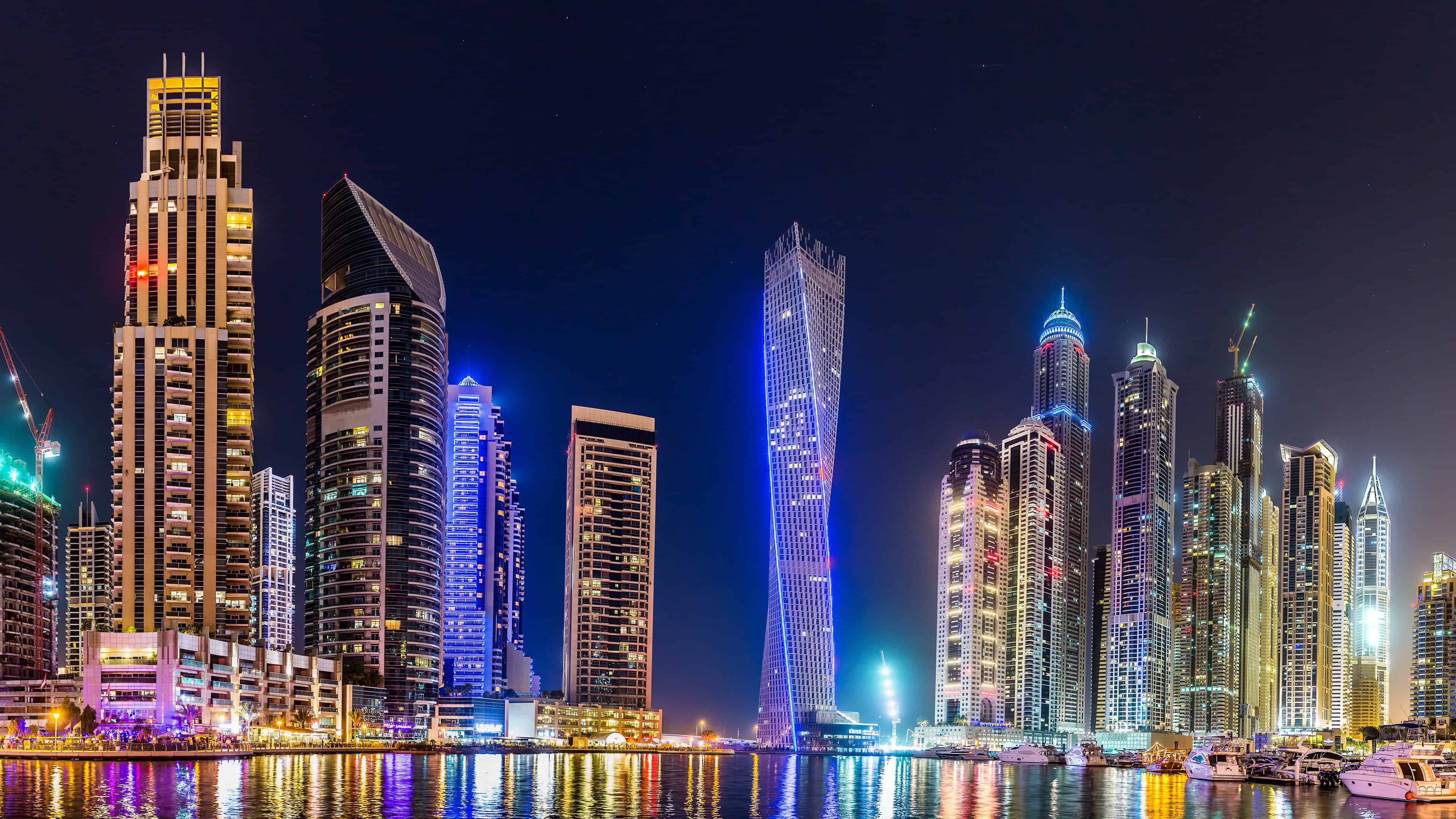 3840x2160 Dubai at Night Wallpaper, HD Dubai at Night Background on WallpaperBat