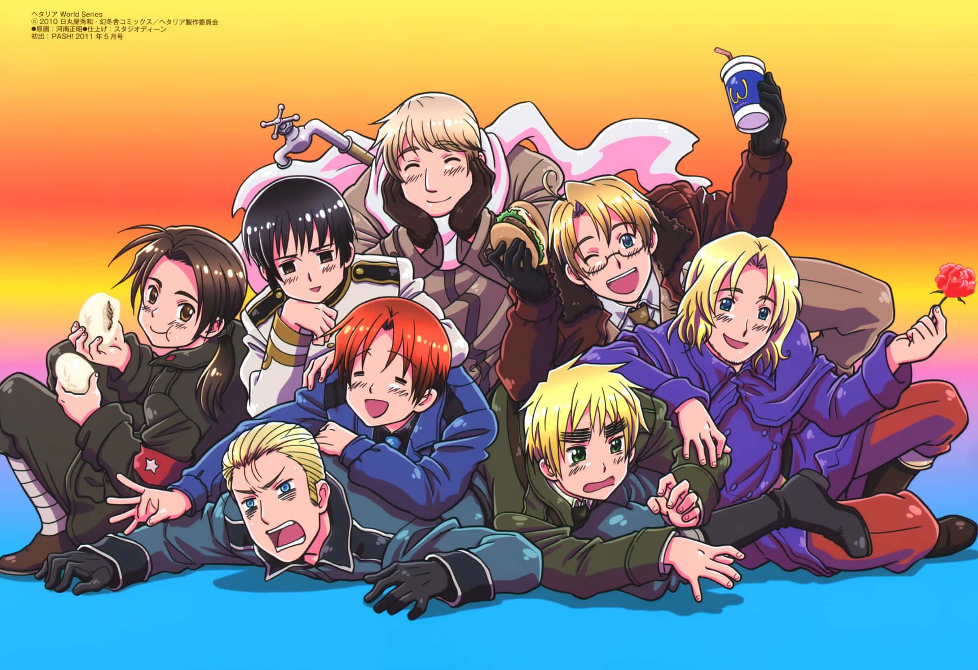1920x1317 Download Stronger Together Illustration of the Flags of Hetalia Wallpaper