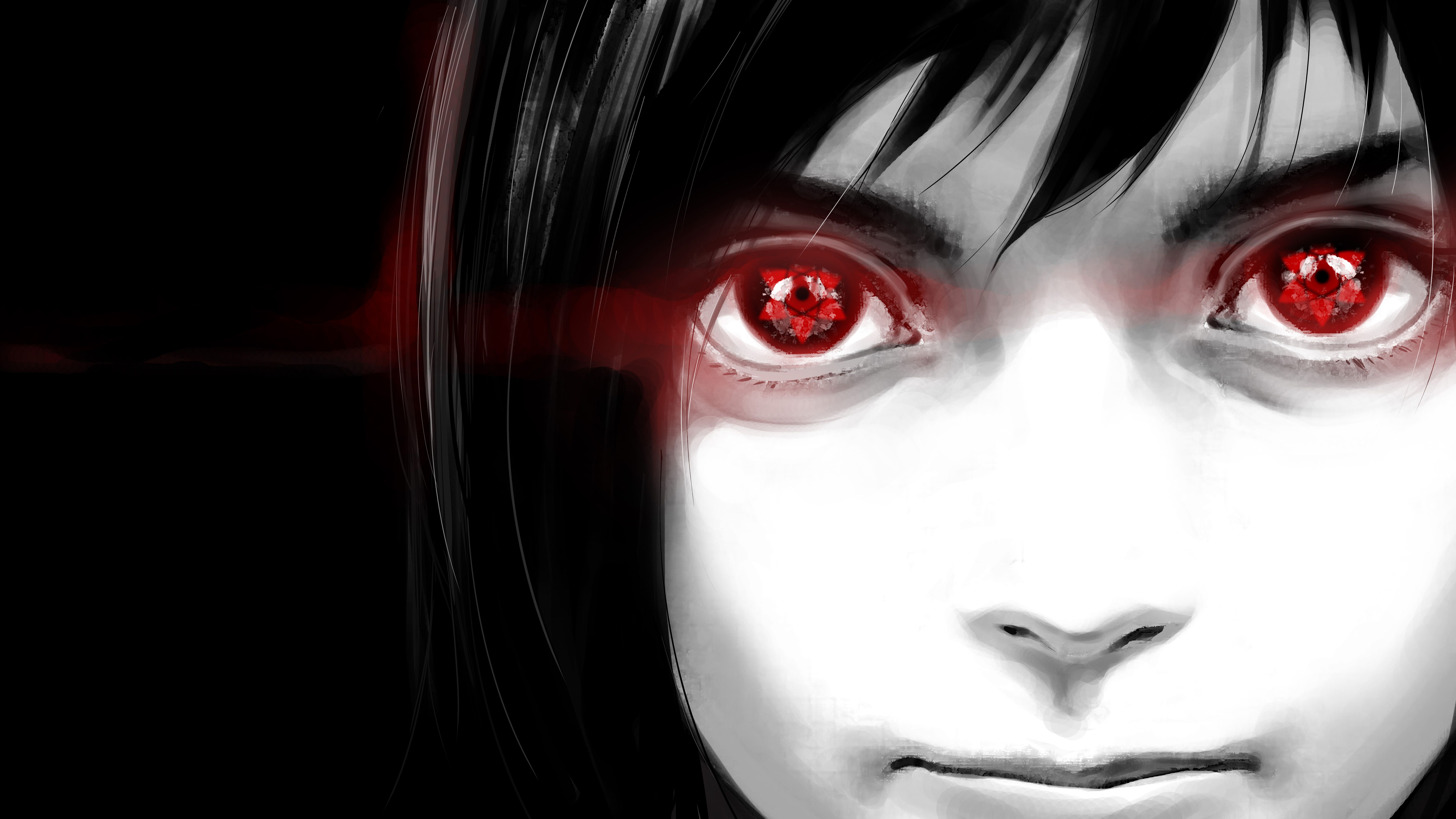 7680x4320 Naruto Red Eyes 4K 8K HD Wallpaper