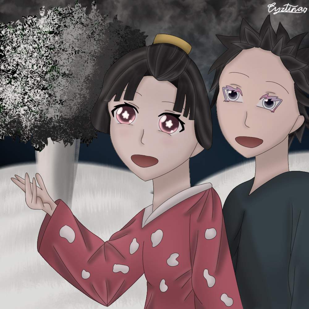 1000x1000 Hakuji (Akaza) and Koyuki. Digital Fanart. Demon Slayer: Kimetsu No Yaiba Amino