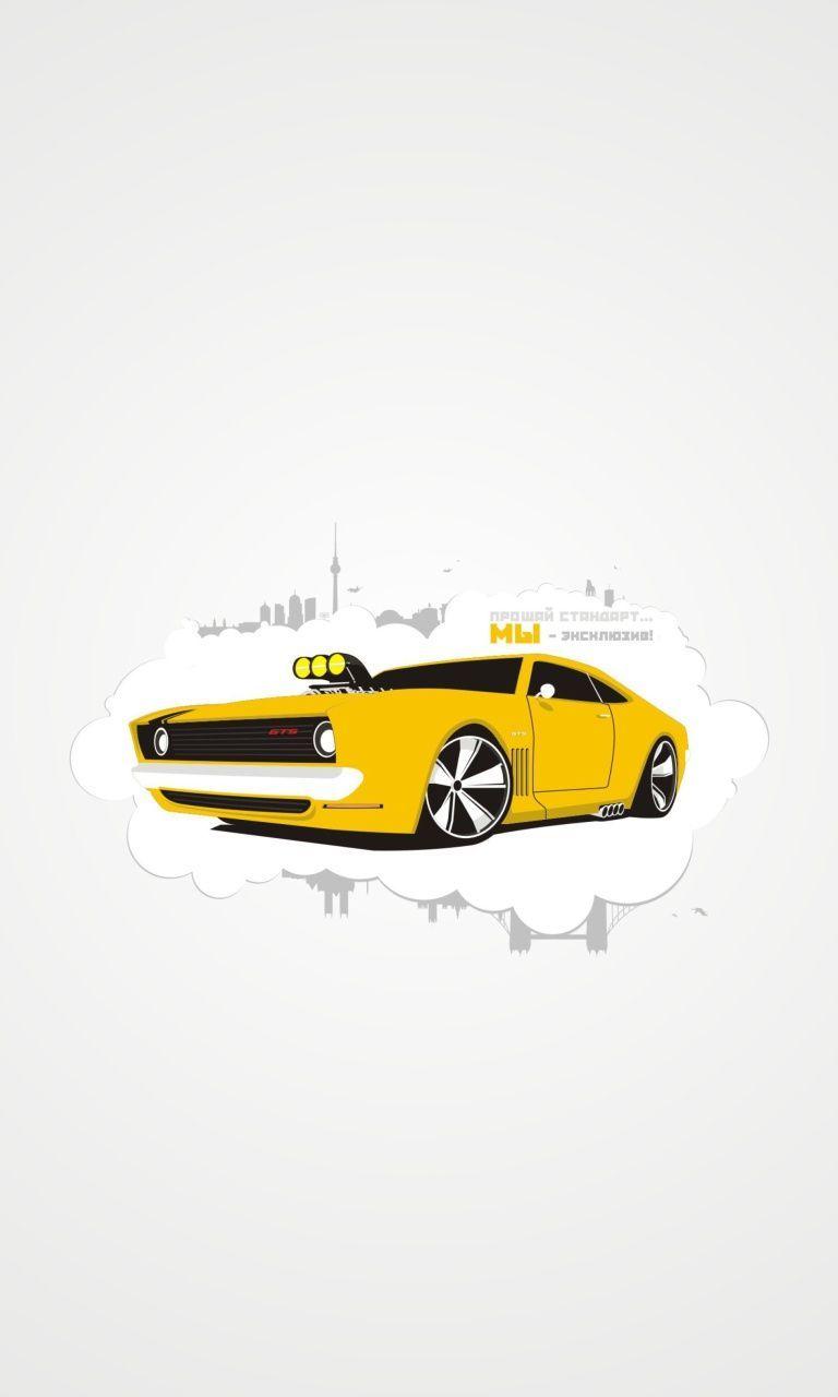 Classic Cars' Wallpaper by Tea Collection - Blue