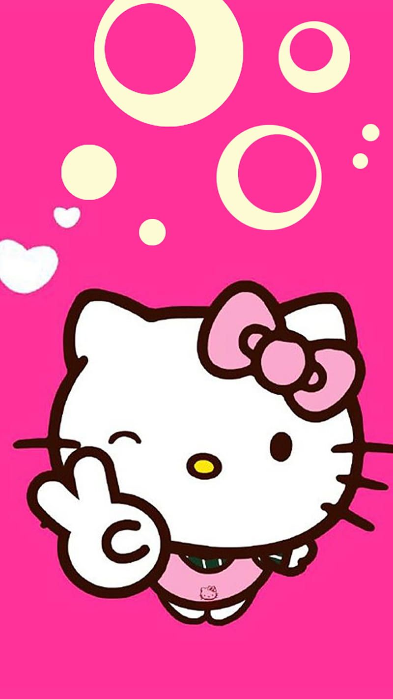 800x1422 Hello Kitty, cute jitty, pink, pretty, supreme, theme, trista hogue, HD phone wallpaper