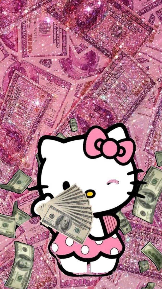 675x1200 Hello Kitty Money Wallpaper