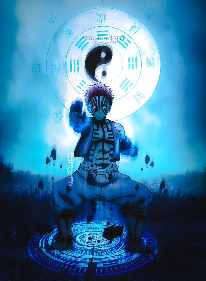 800x1093 Akaza, electric blue, art, HD phone wallpaper