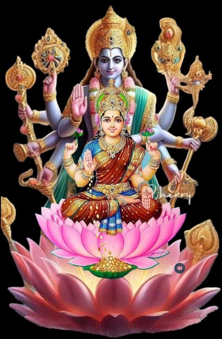720x1100 Vishnu Lakshmi. Laxmi goddess wallpaper painting, Creative gallery, Lord vishnu wallpaper