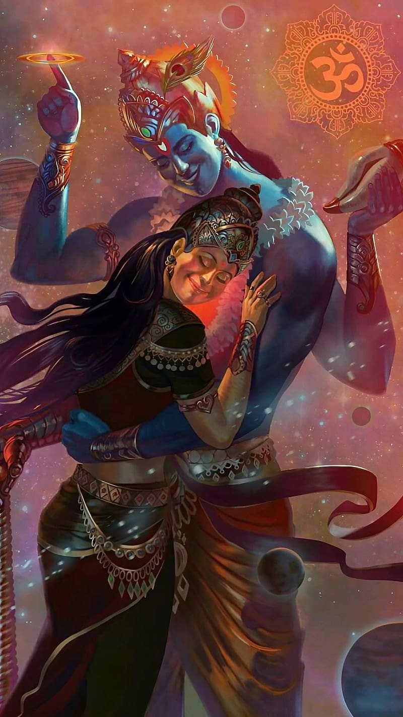 800x1422 Vishnu Lakshmi, Art Work, maa laxmi, goddess, lord, HD phone wallpaper