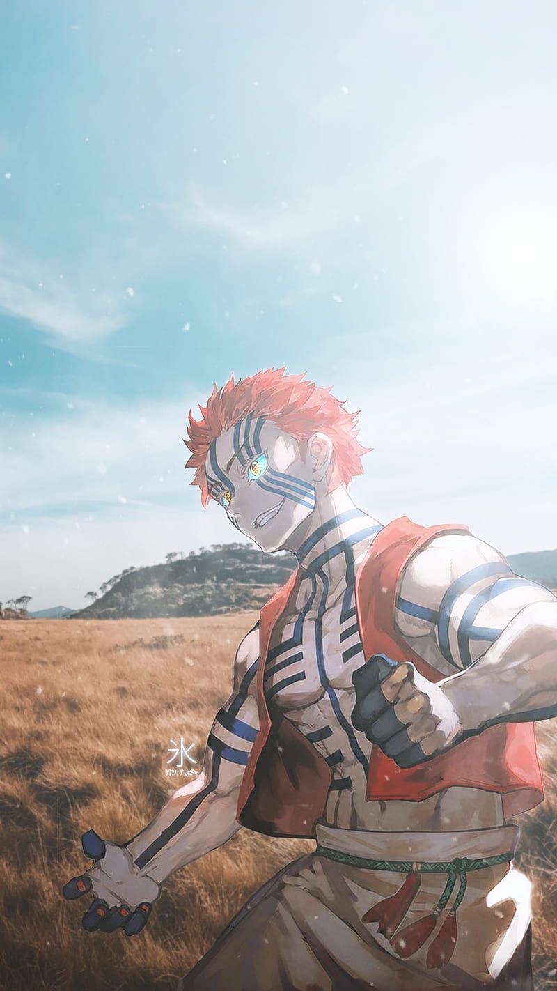 800x1422 Akaza, anime, demon, demon slayer, dragon, fight, love, shonen, slayer, street, HD phone wallpaper