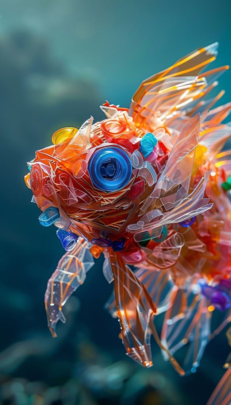 740x1295 Colorful fish 8k resolution Image