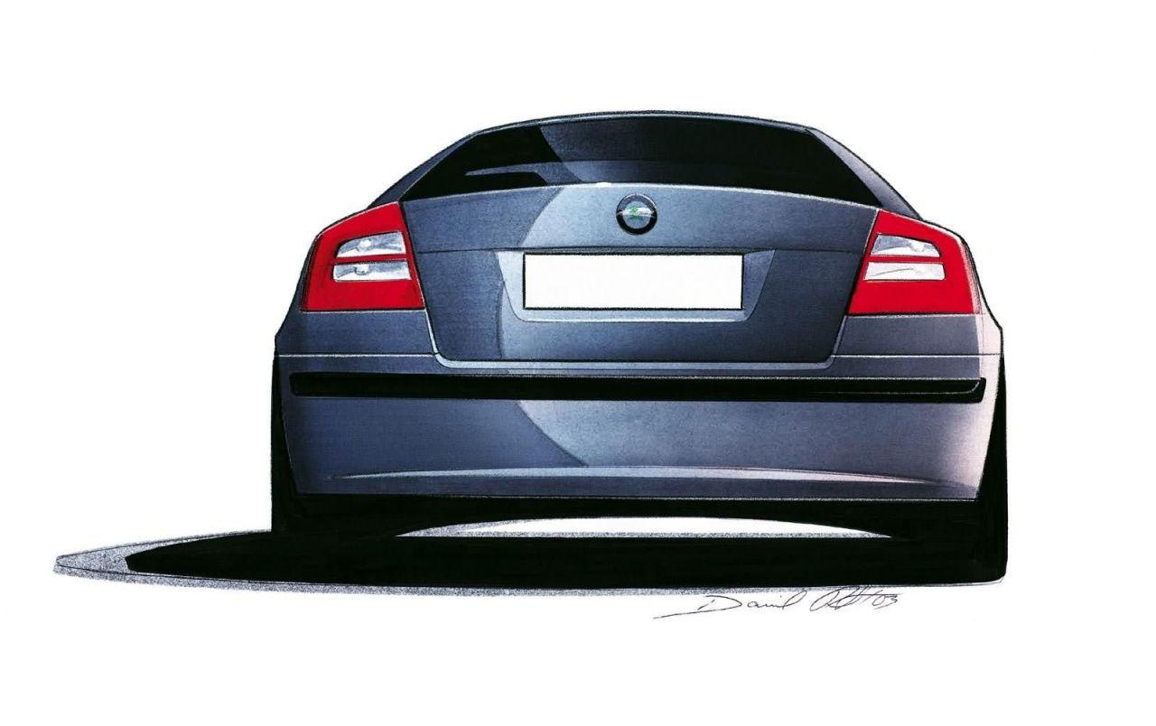 1280x804 Octavia Back Drawing Wallpaper Of Cars Drawing, HD
