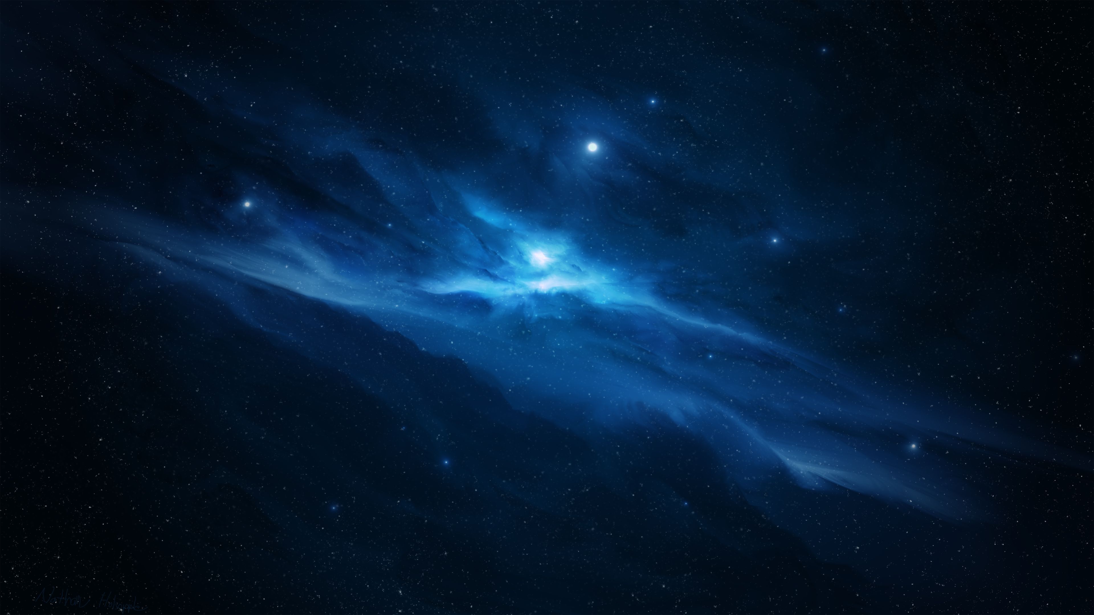 3840x2160 Wallpaper White Clouds and Blue Sky, Background Free Image