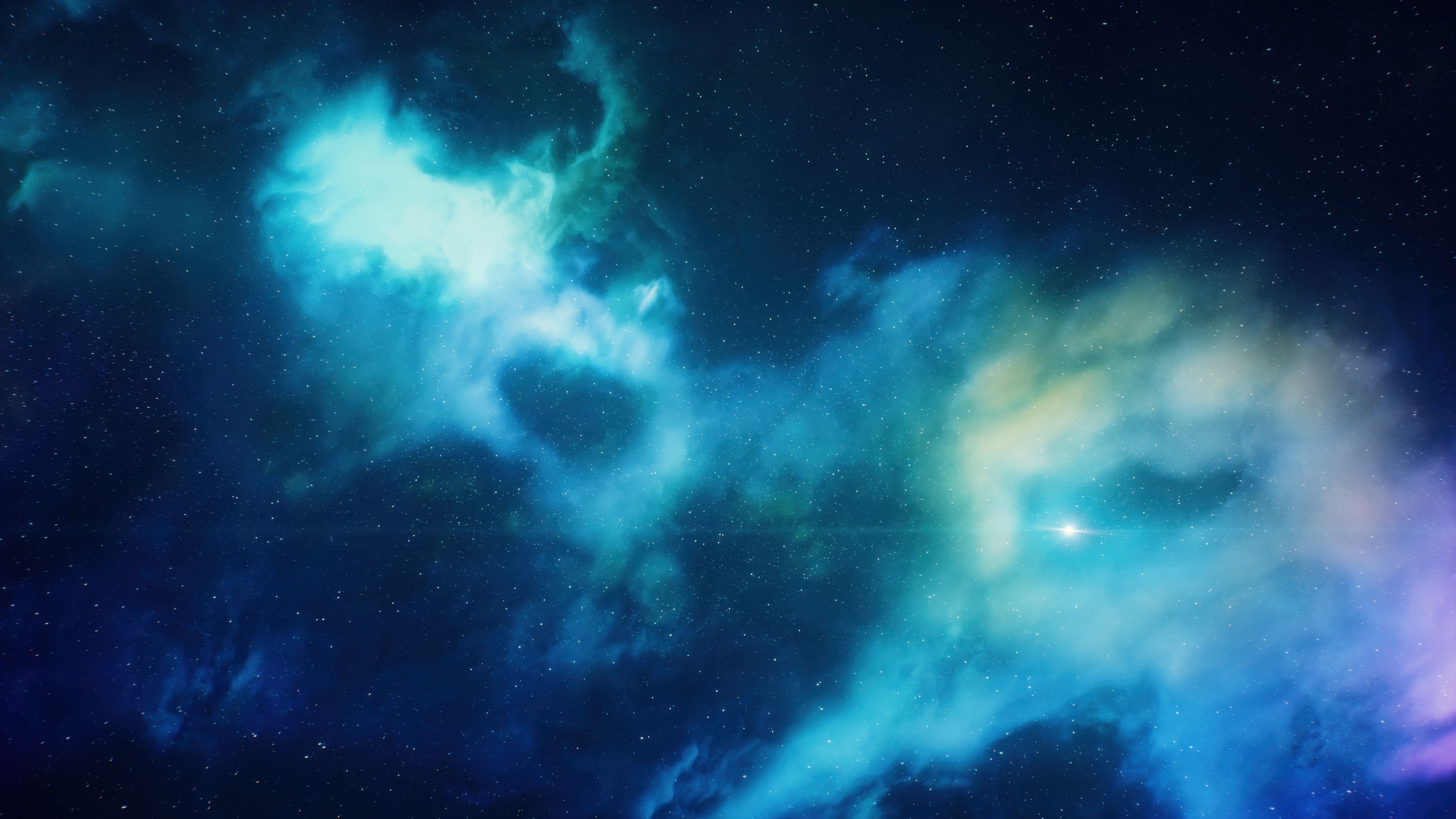 4480x2520 Celestial Wallpaper 4K, Starry sky, Clouds, Deep space