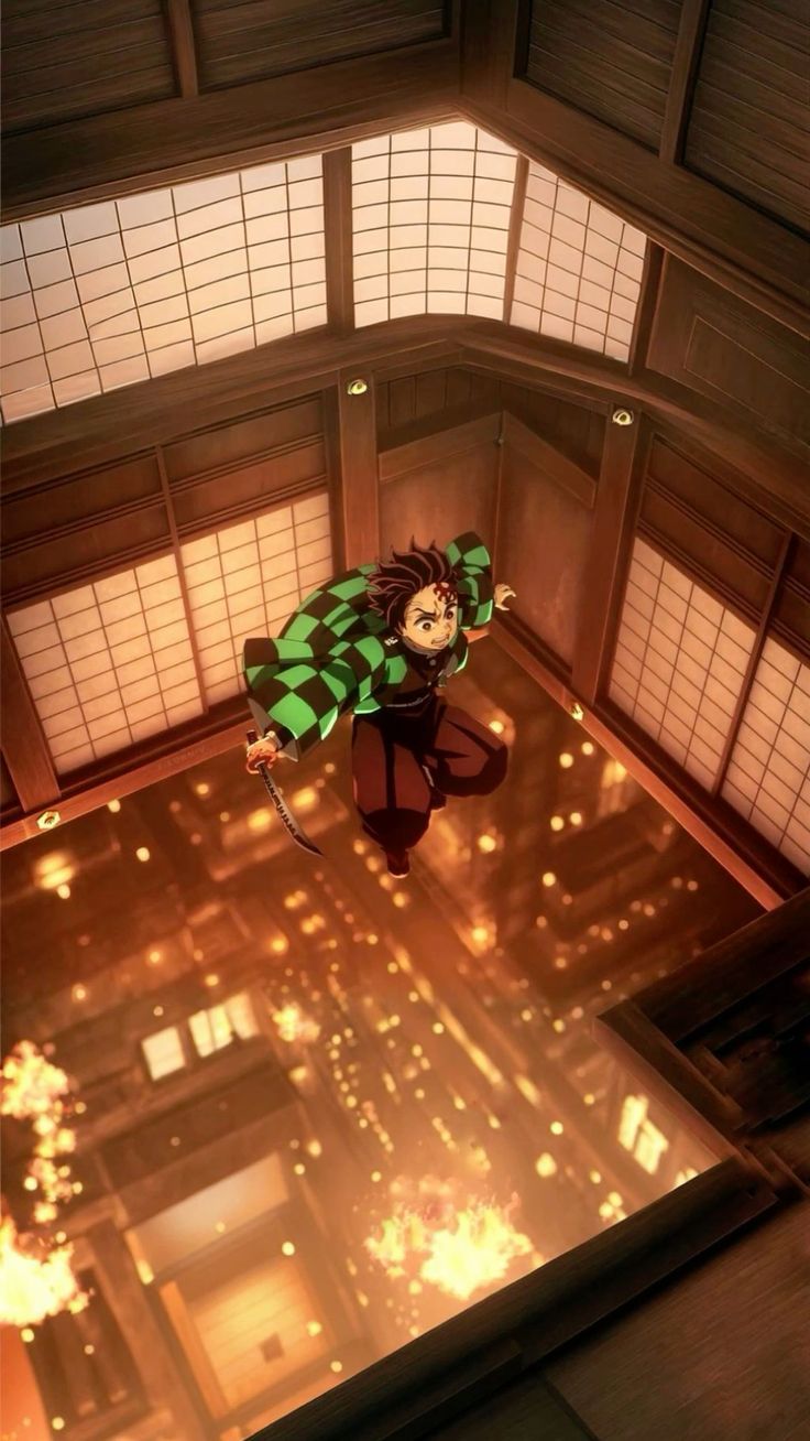 736x1308 Tanjiro Kamado demon slayer wallpaper 4k- infinity castle arc