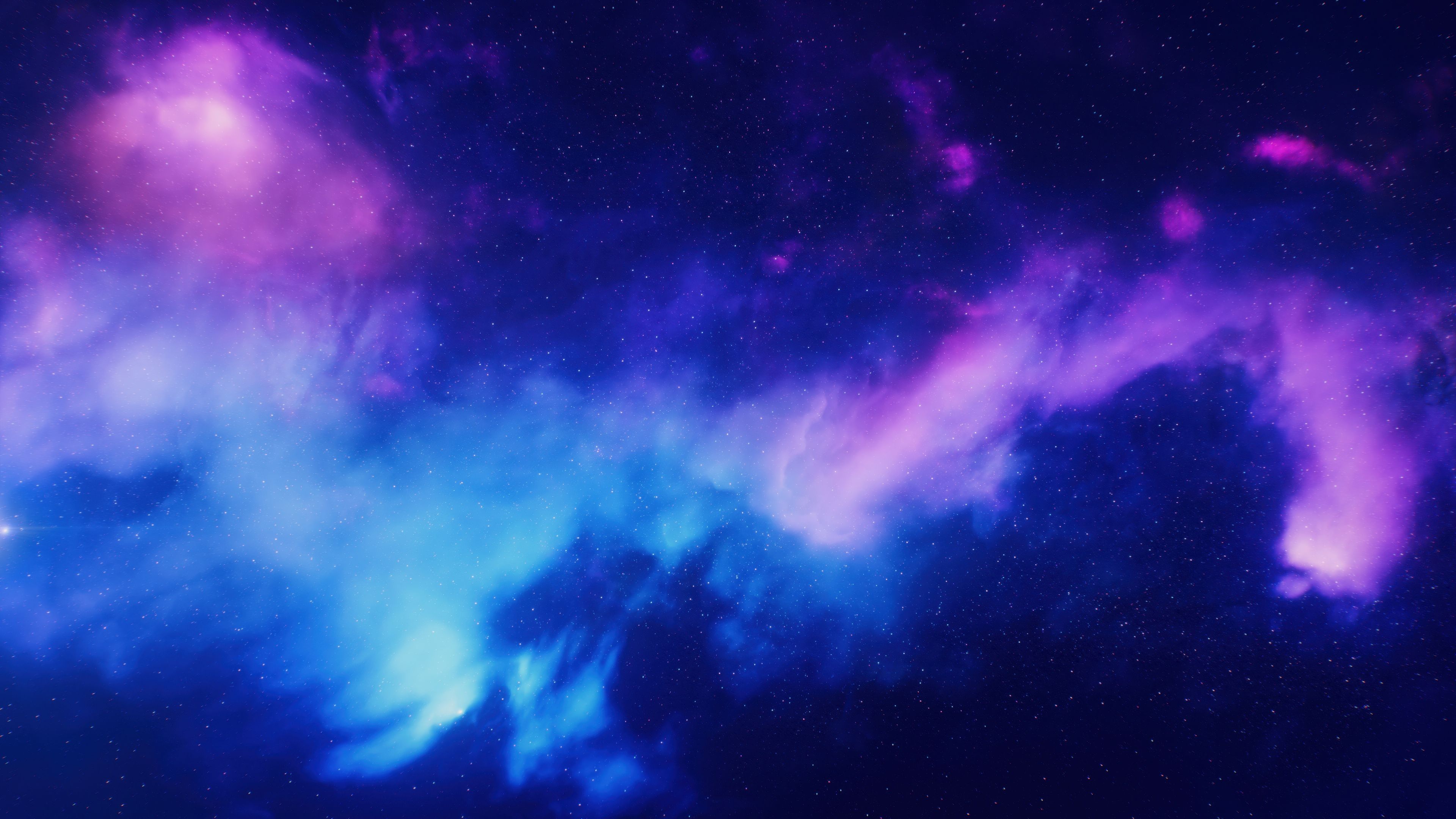 3840x2160 Cosmic Wallpaper 4K, Clouds, Blue aesthetic