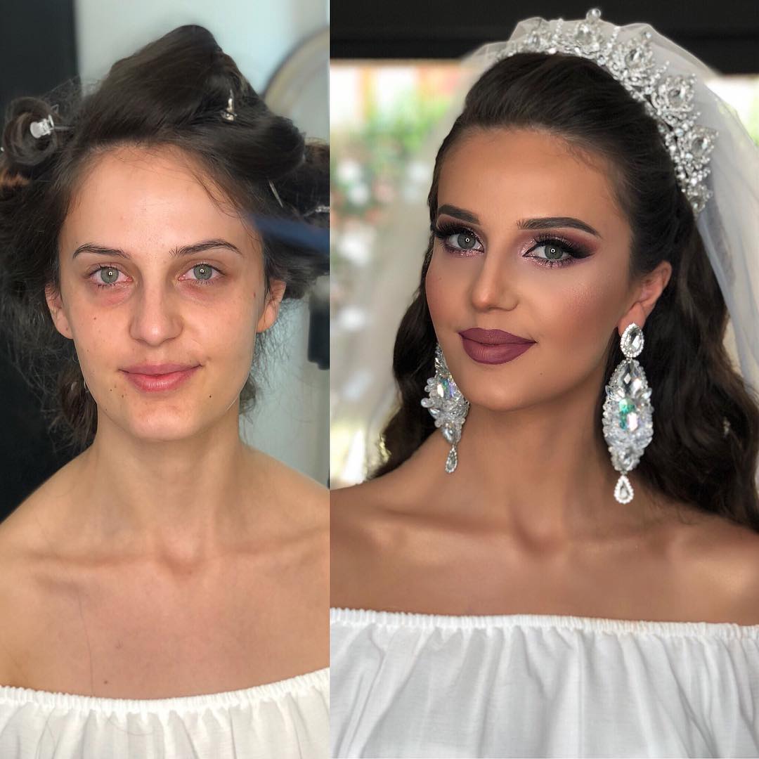 1080x1080 Brides Before And After Their Wedding Makeup That You'll Barely