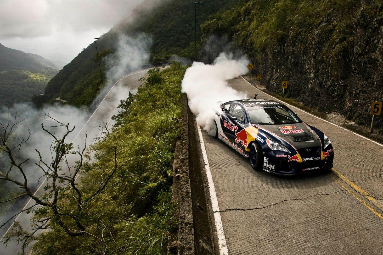1600x1067 car, Drift, Hyundai, Red Bull, Mountain Pass, Touge, Brazil