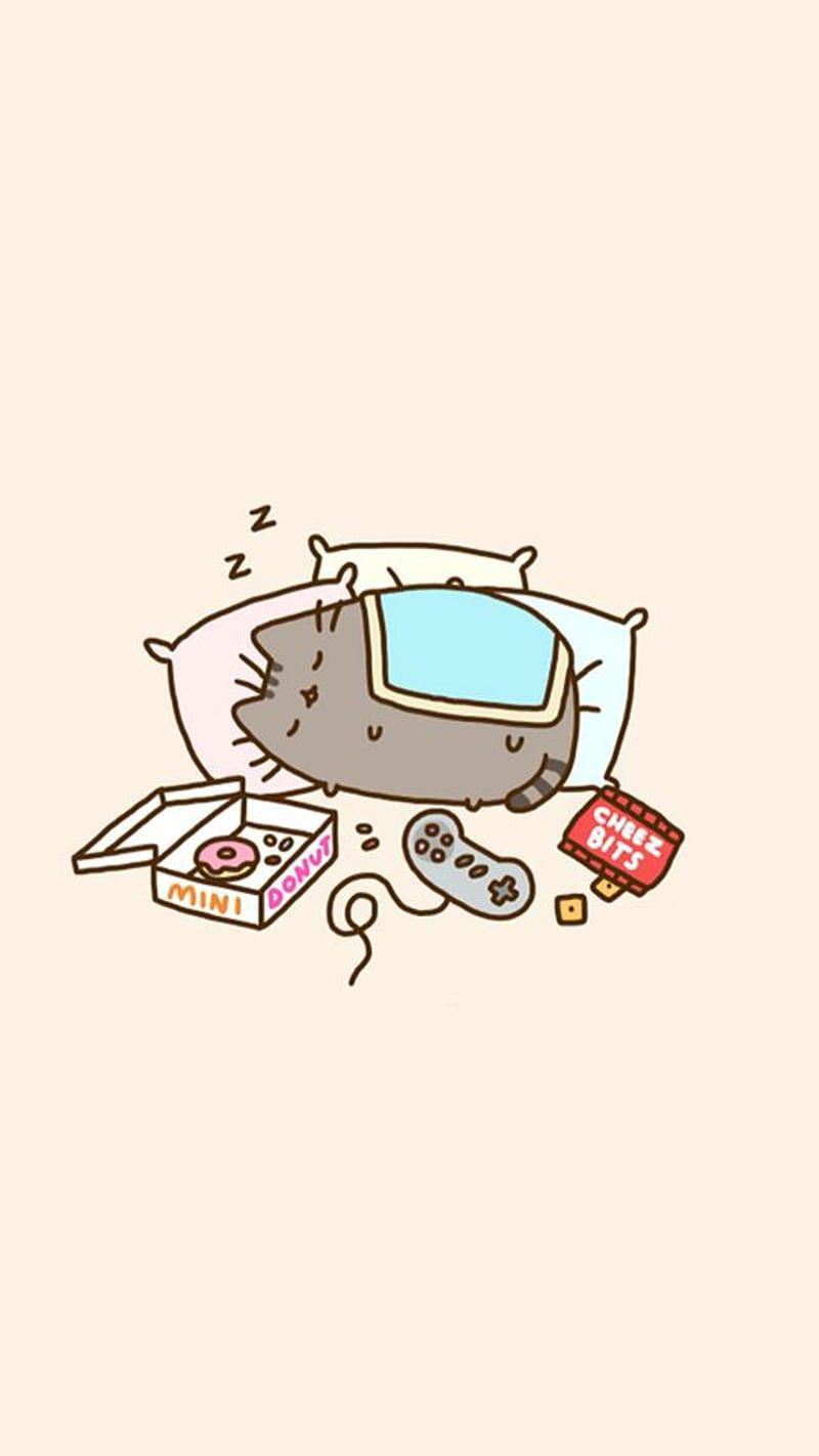 800x1422 Pusheen, cat, pusheen, cute, HD phone wallpaper