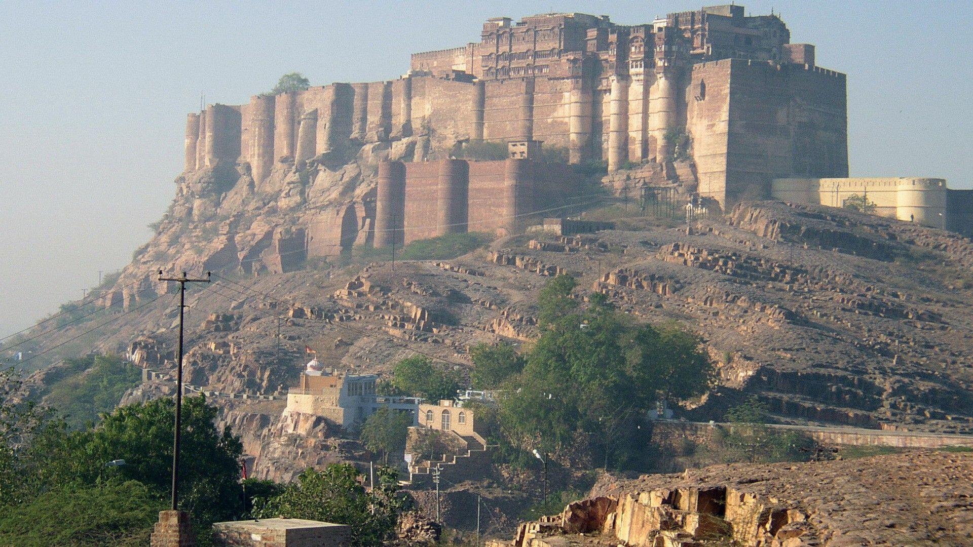 1920x1080 Jodhpur, Fort, temples, mountains wallpaper