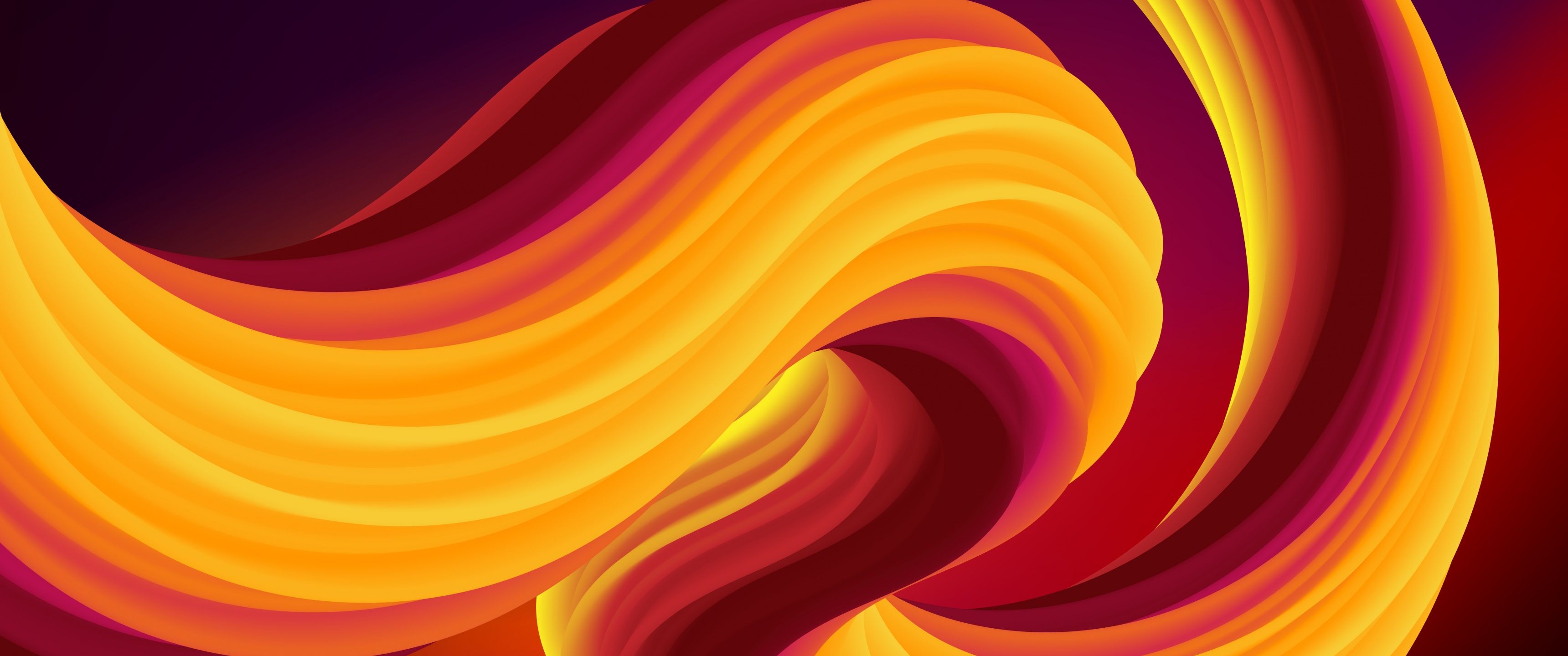 3440x1440 Orange abstract Wallpaper 4K, 5K, 8K