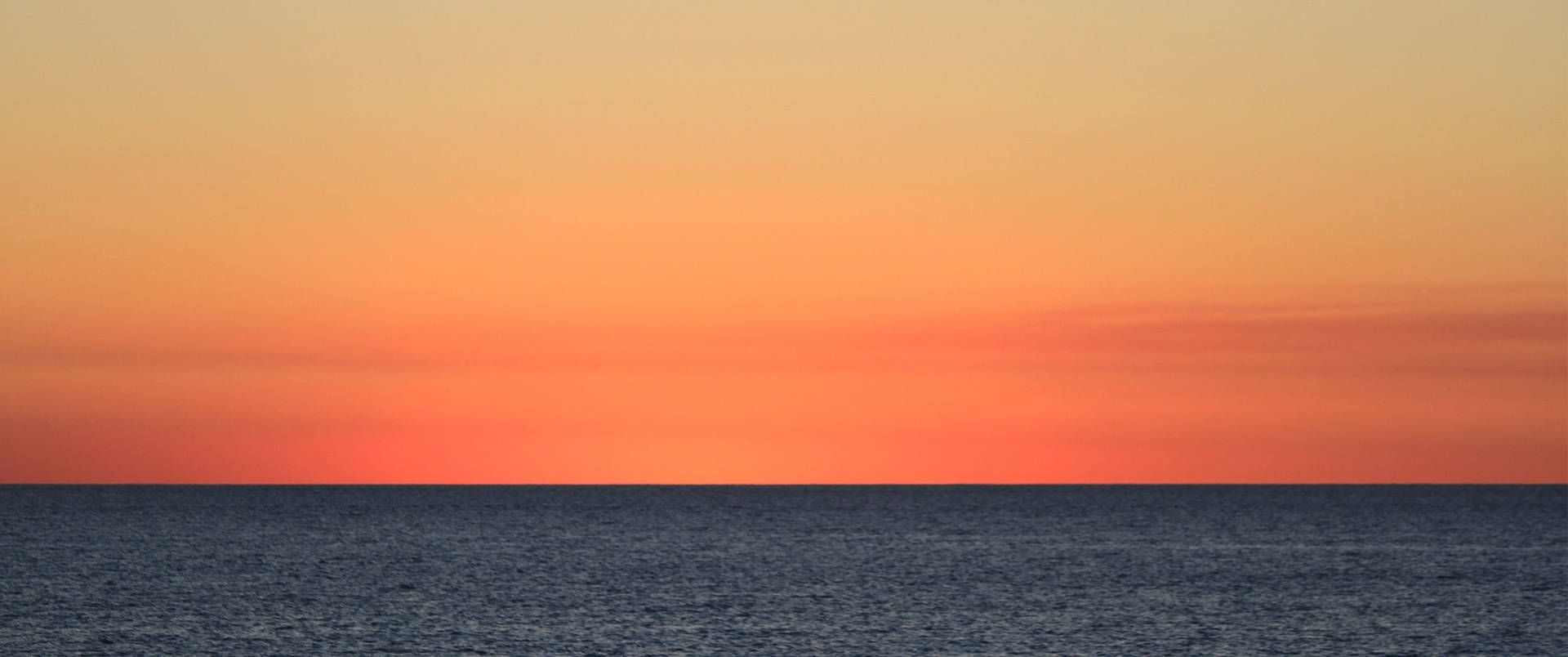 1920x804 Download 3440x1440 Minimalist Orange Sea Skies Wallpaper