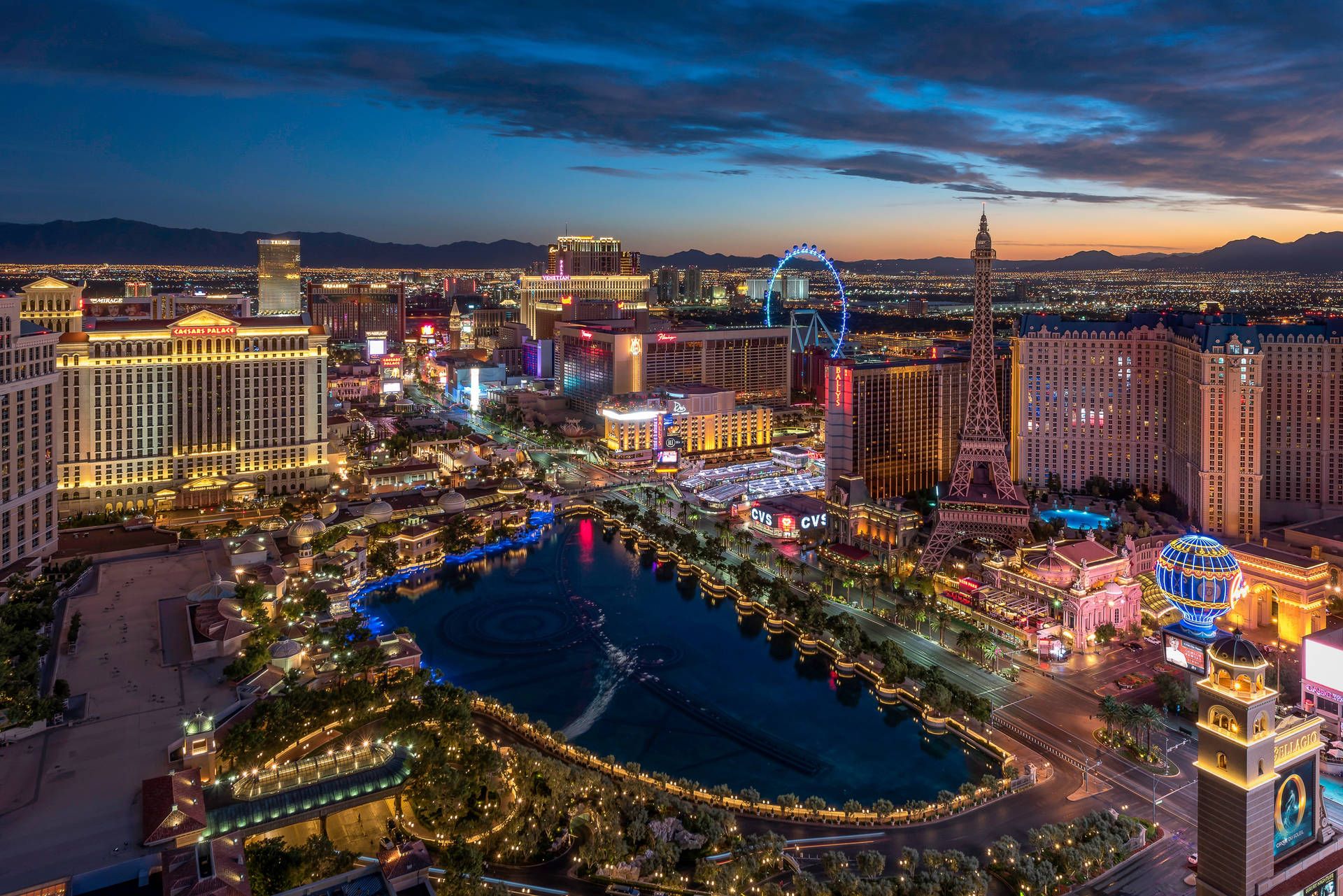 1920x1281 Download Vegas 4k Nevada Skyline Sunset Wallpaper
