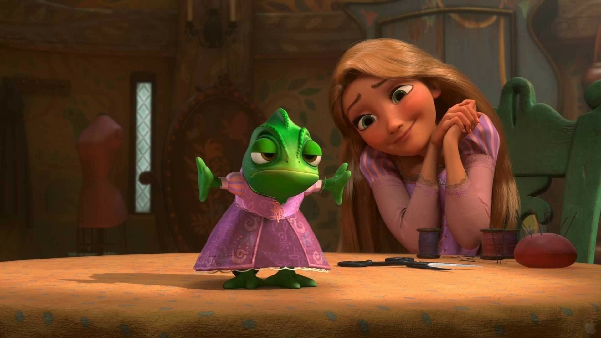 1920x1080 Pascal and Rapunzel: HD Wallpaper from Tangled