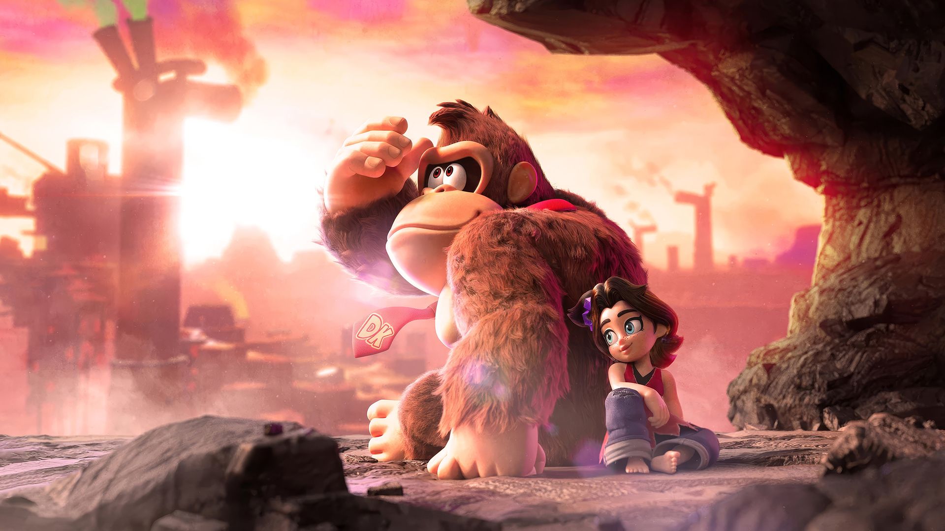 1920x1080 Donkey Kong Bananza Wallpaper with Monocle