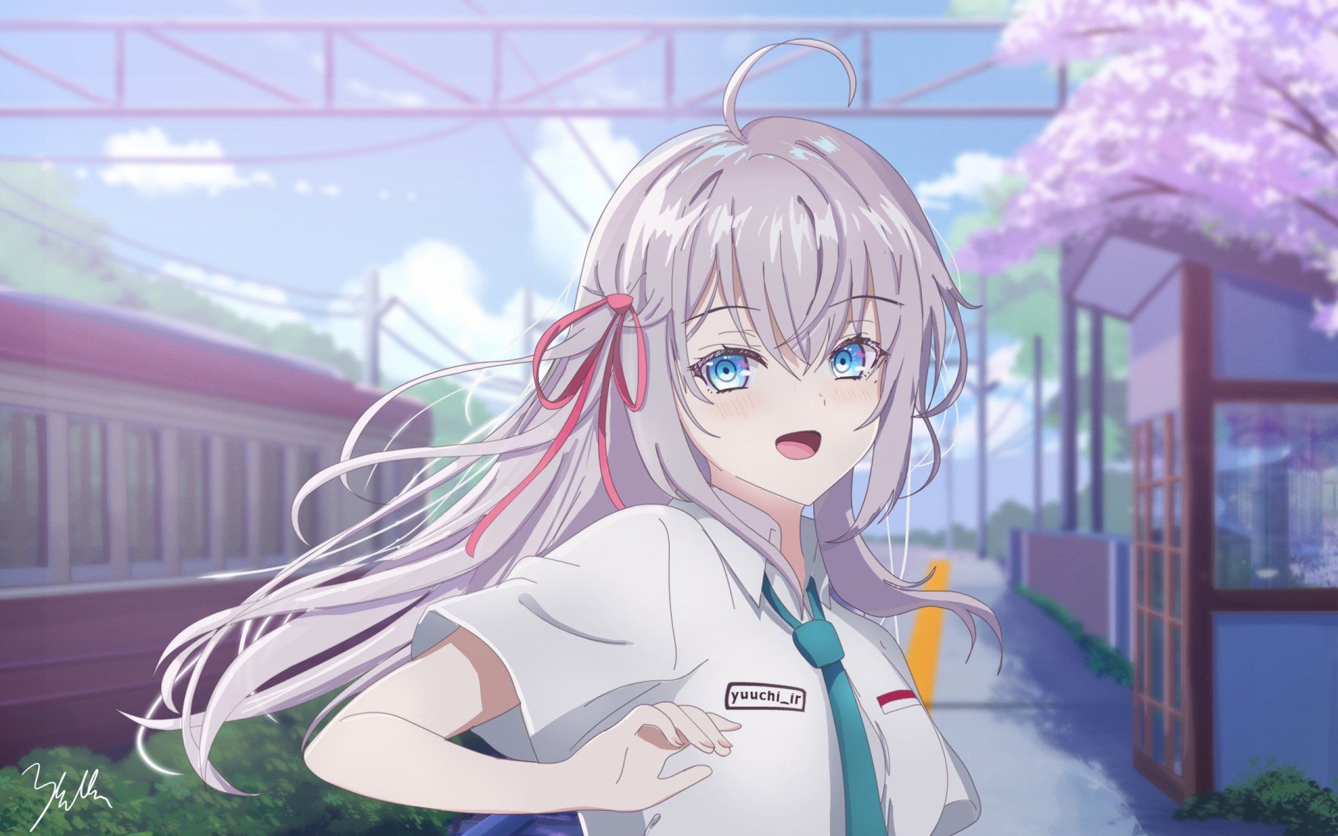 1920x1200 Alya's Hidden Feelings: Alisa Kujou HD Anime Wallpaper in Blooming Spring