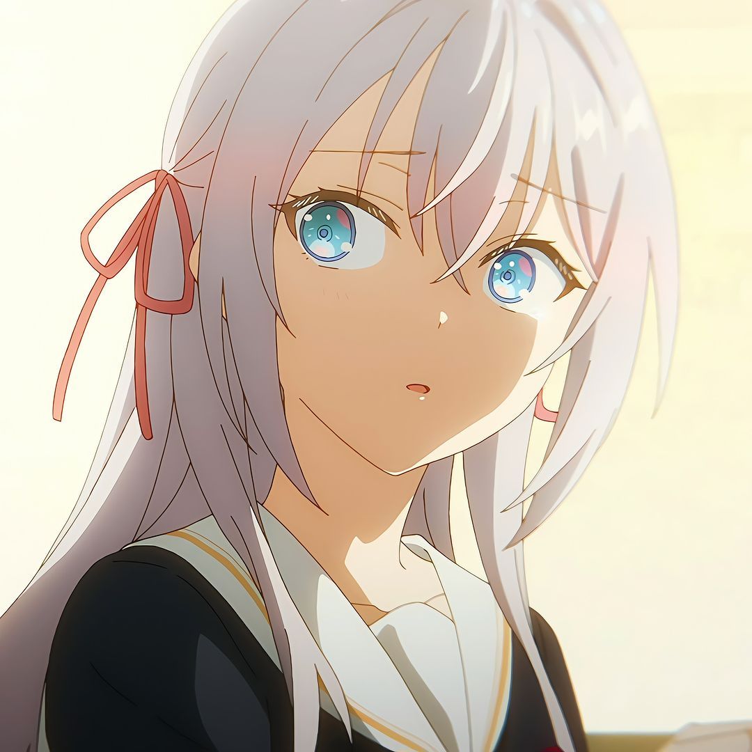 1080x1080 Alisa Mikhailovna Kujou profile picture. Alya Sometimes Hides Her Feelings in Russian. Anime Icon. Icon