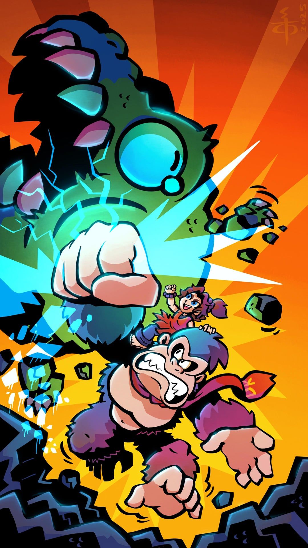 1080x1920 Donkey Kong Bananza phone BG I made to celebrate his return