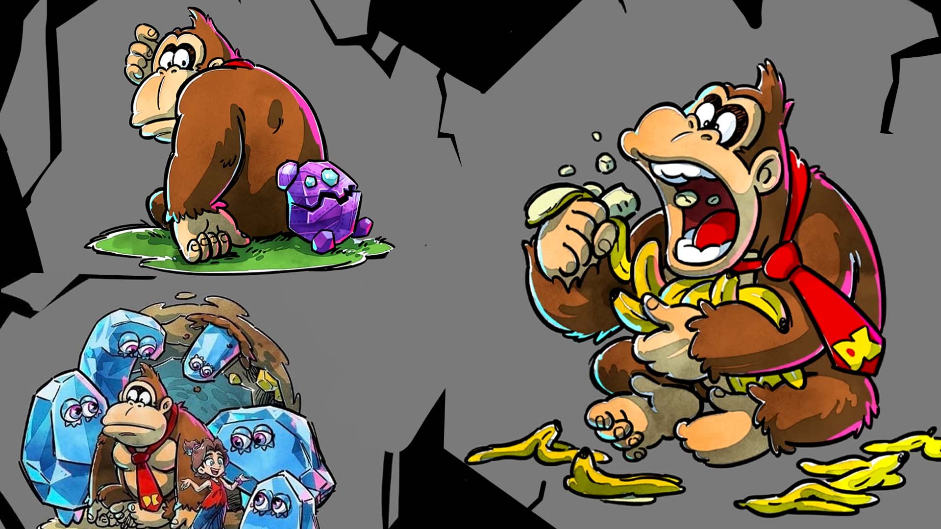 1920x1080 Donkey Kong Bananza's Loading Screen Artwork Is So Damn Good