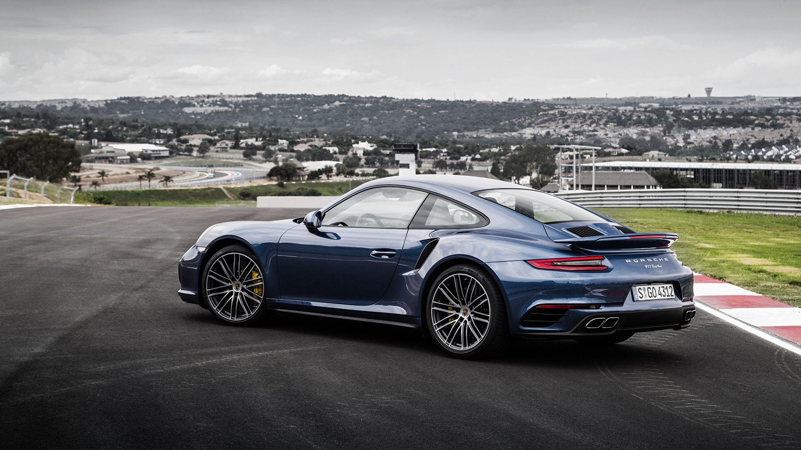 2560x1440 Desktop Wallpaper Porsche 911 Turbo S Coupe Blue auto 2560x1440