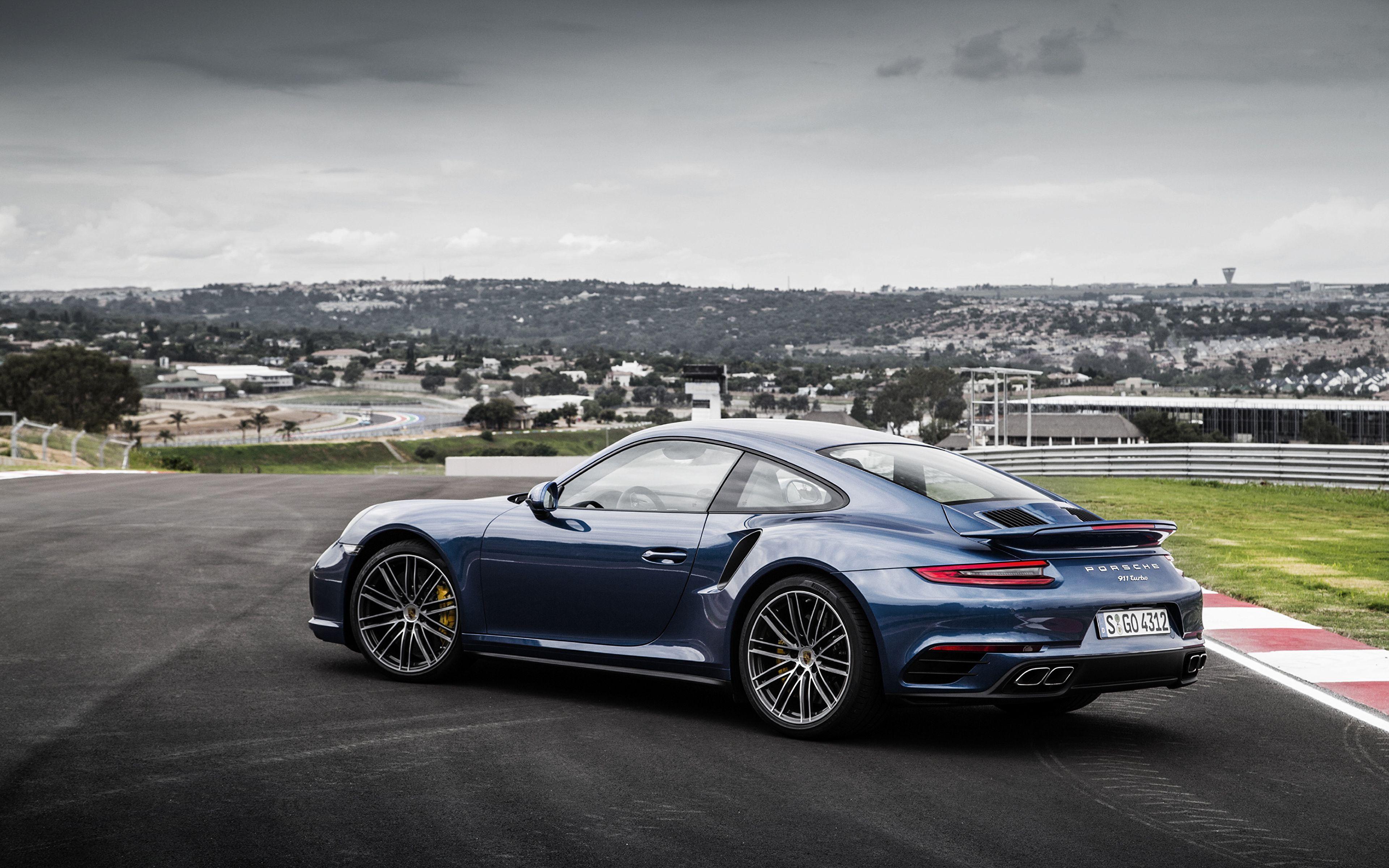 3840x2400 Desktop Wallpaper Porsche 911 Turbo S Coupe Blue auto 3840x2400