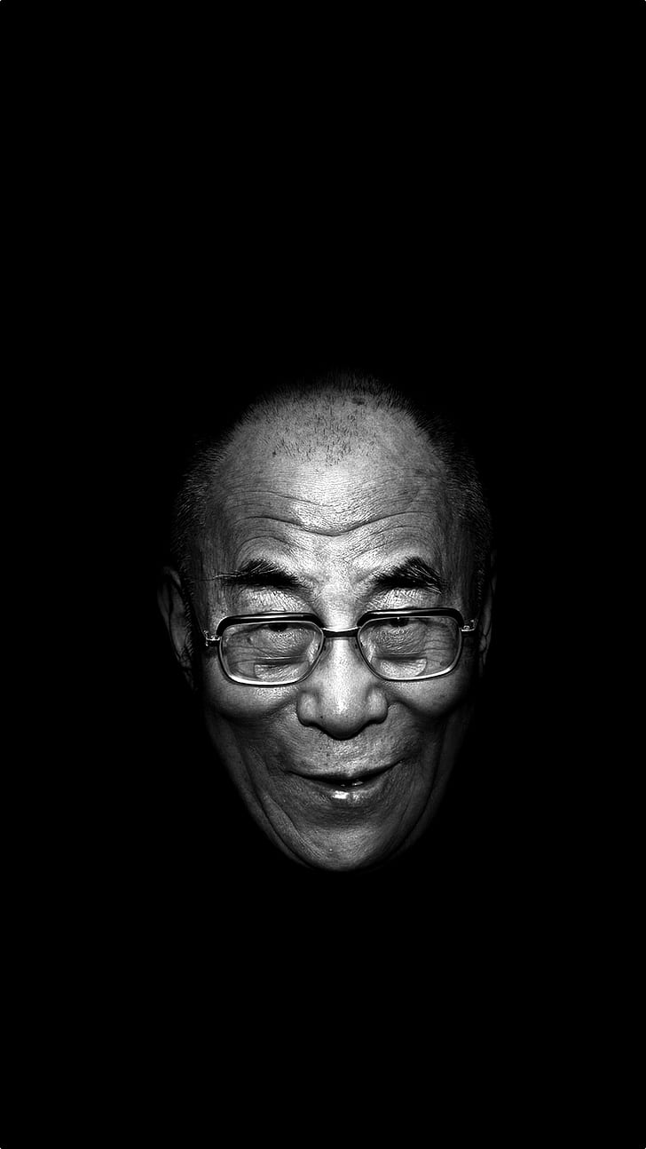 728x1294 HD wallpaper: Dalai Lama, Buddhism, men, portrait display