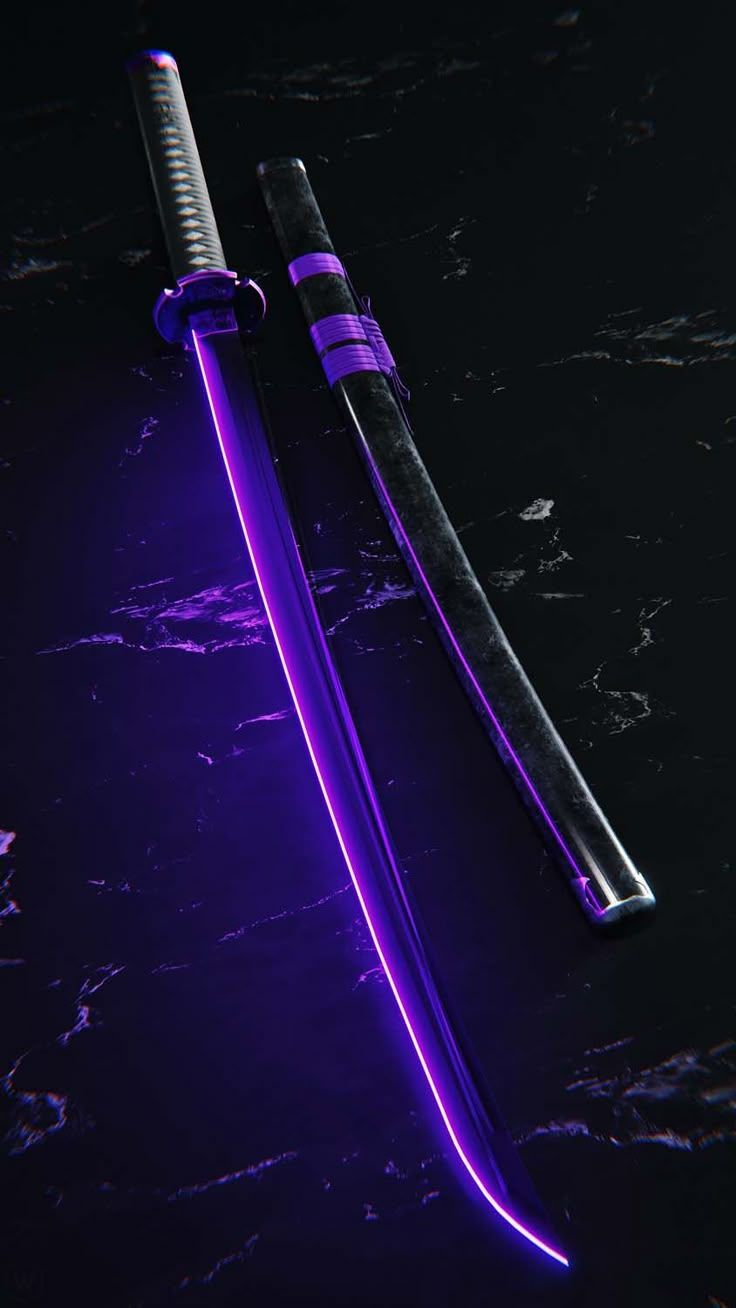 736x1308 Neon Katana Sword iPhone Wallpaper HD